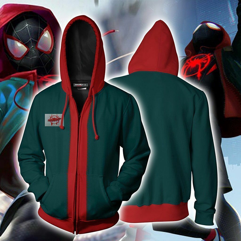 miles morales action figure with hoodie