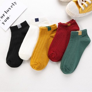 SS Korean Socks Candy Color Iconic Socks Ankle Socks Foot Sock