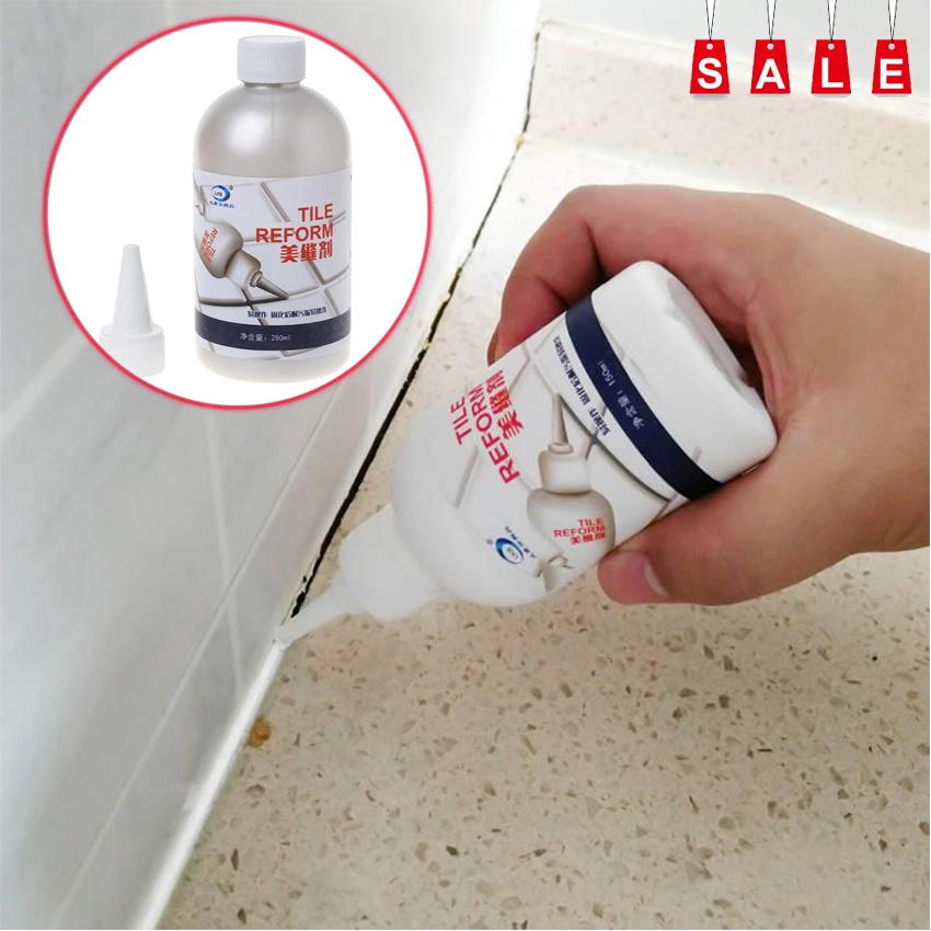 Set of 1 White Tile Grout Crack Sealer Floor Reform Waterproof