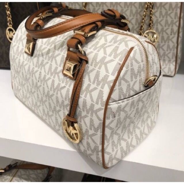 white mk bag