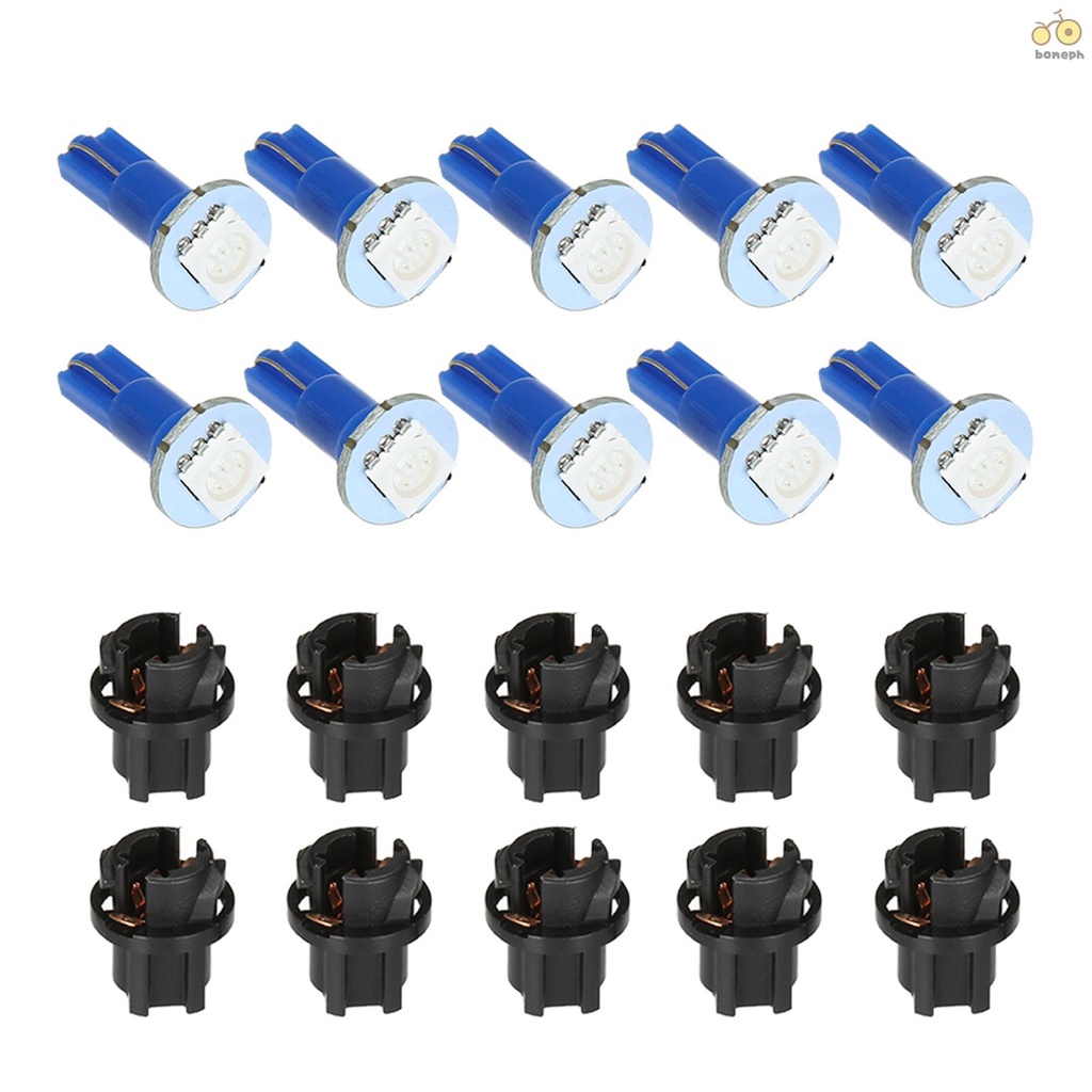 12V Dashboard Light Bulb T5 LED 5050 SMD Instrument Panel Lamp Blue