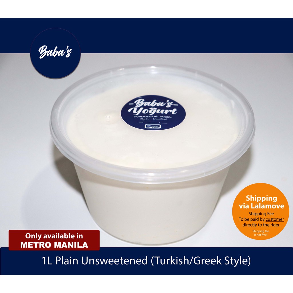 1l plain unsweetened yogurt ncr only | BeeCost