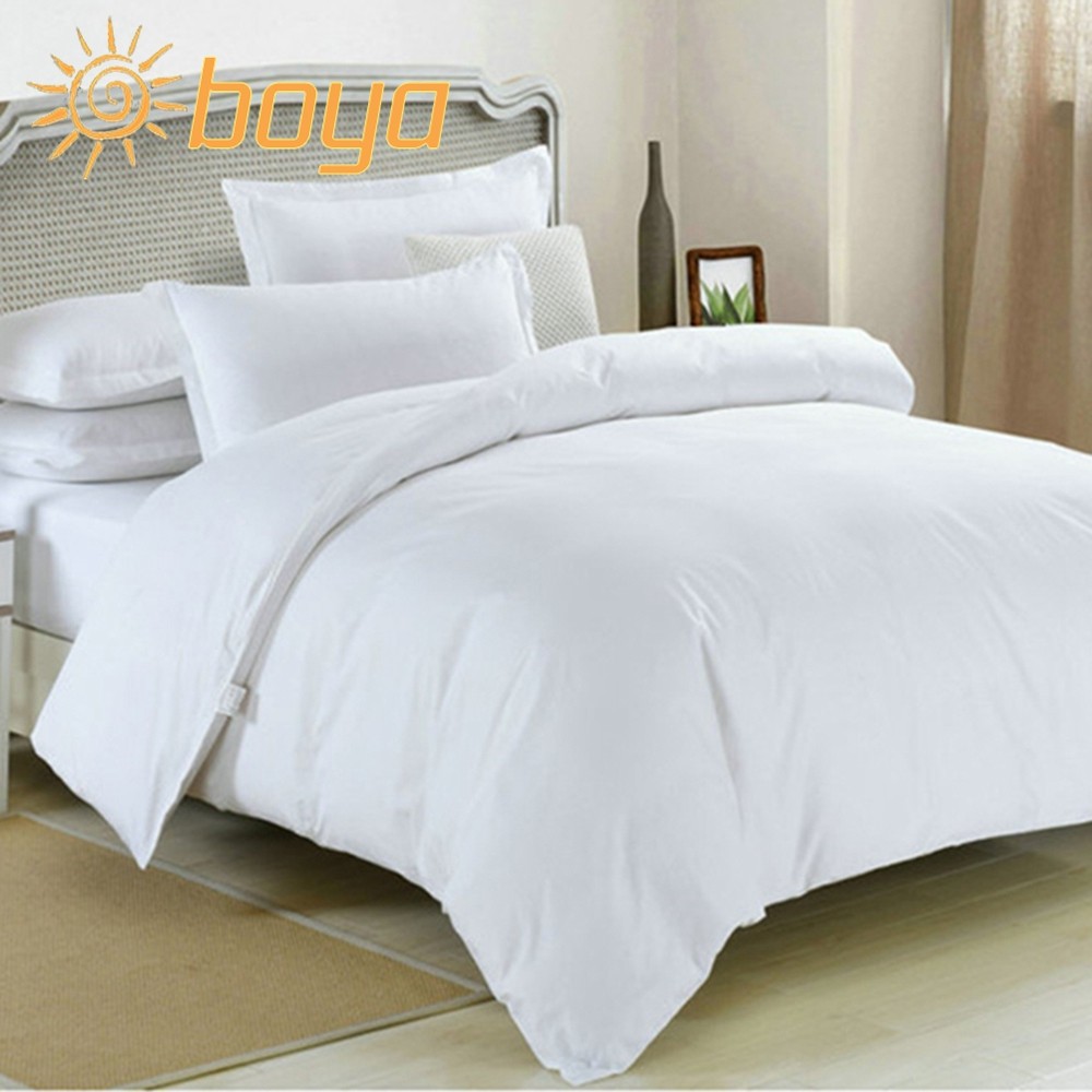 Cod Boya Plain Duvet Cover With Pillow Case Quilt Cover Bed Set