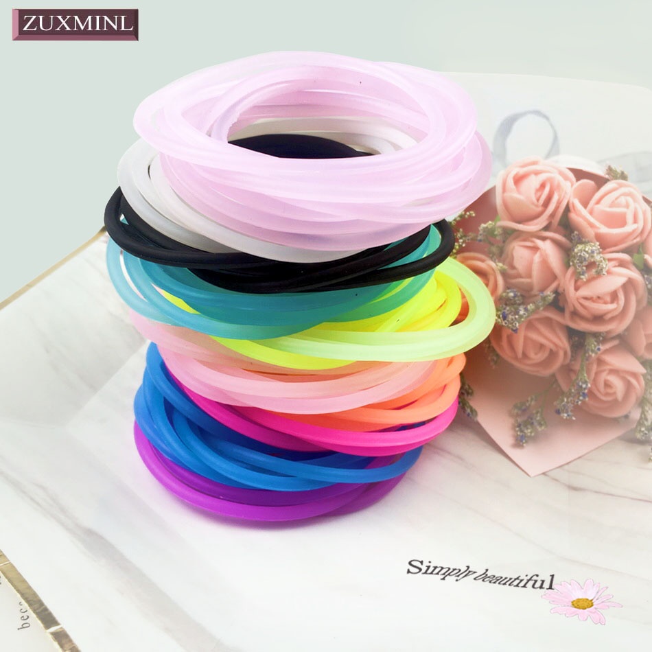 100 pcs Women Colorful Hair Ties Silicone Elastic Hair Rubber Bands For  Ponytail Holder Girls Hairba | Shopee Philippines