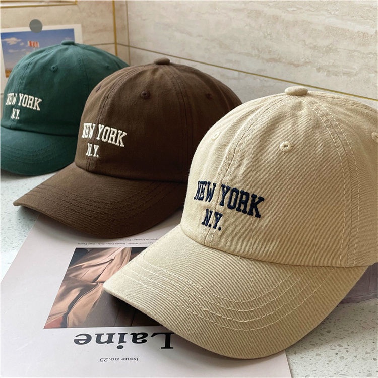 NY CAP Vintage NEW YORK Baseball Caps Dad Hat LETTER sports unisex