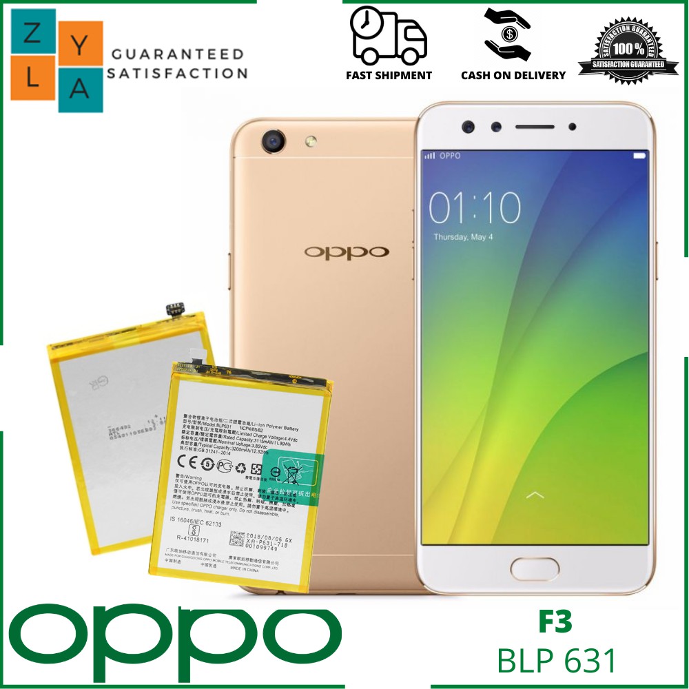 Oppo F3 Battery Blp631 Original Equipment Manufacturer Shopee Philippines