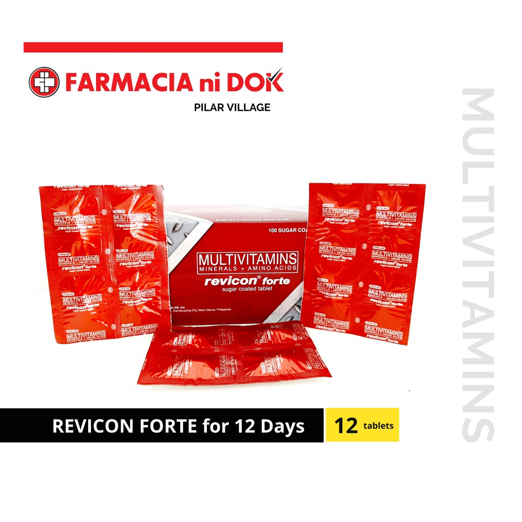 REVICON FORTE Multivitamins for 12 Days 12 tablets Shopee Philippines