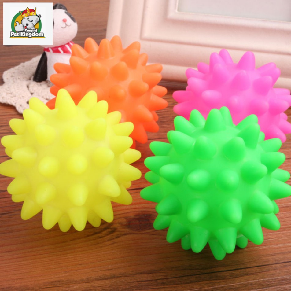 Pet Dog Squeaky Spike Ball Chew Ball Toys Shopee Philippines