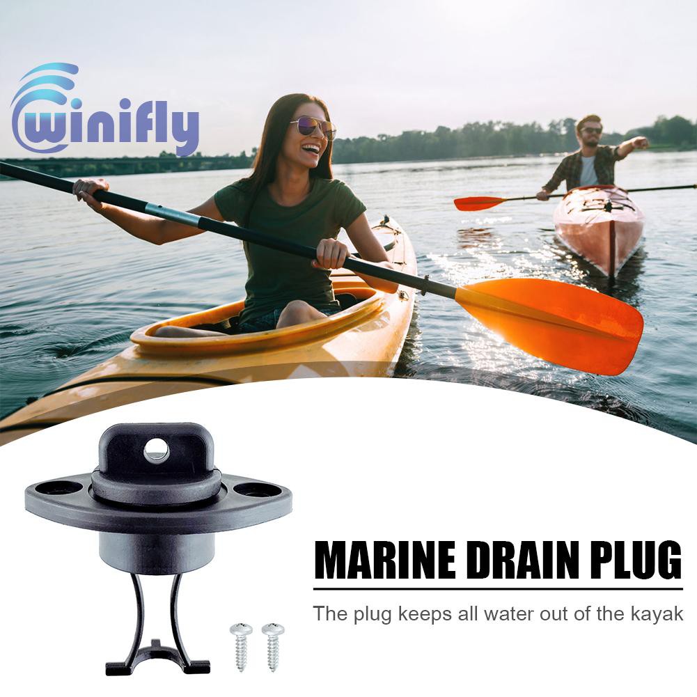 Universal Drain Plug Kit 1 Plug Bung 4 Screws For Dinghy Boat Kayak Canoes Fast