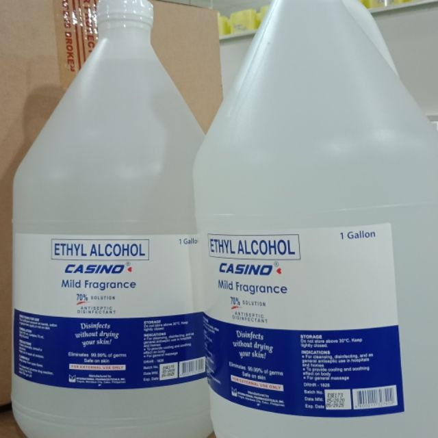 Limited Edition 70 Casino Ethyl Alcohol 1 Gallon Shopee Philippines