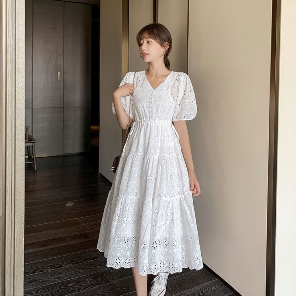 white long dress shopee