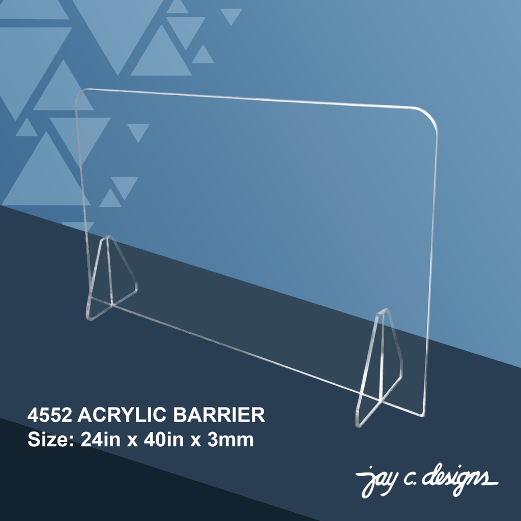 Jay C. Designs Acrylic Barrier/ Shield/ Divider 4552 Shopee Philippines