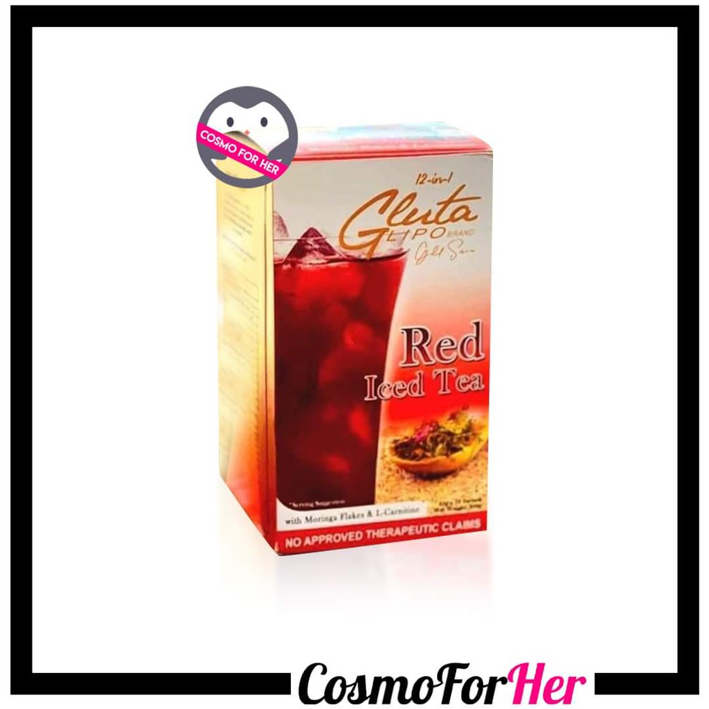 Authentic Gluta Lipo Red Iced Tea Shopee Philippines