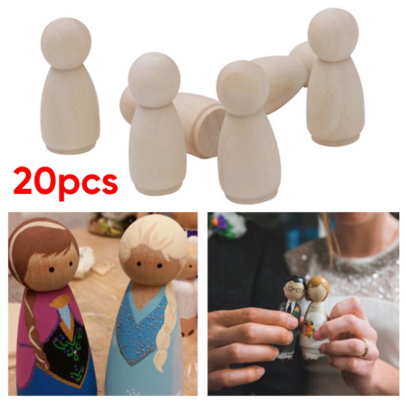 plain wooden peg dolls