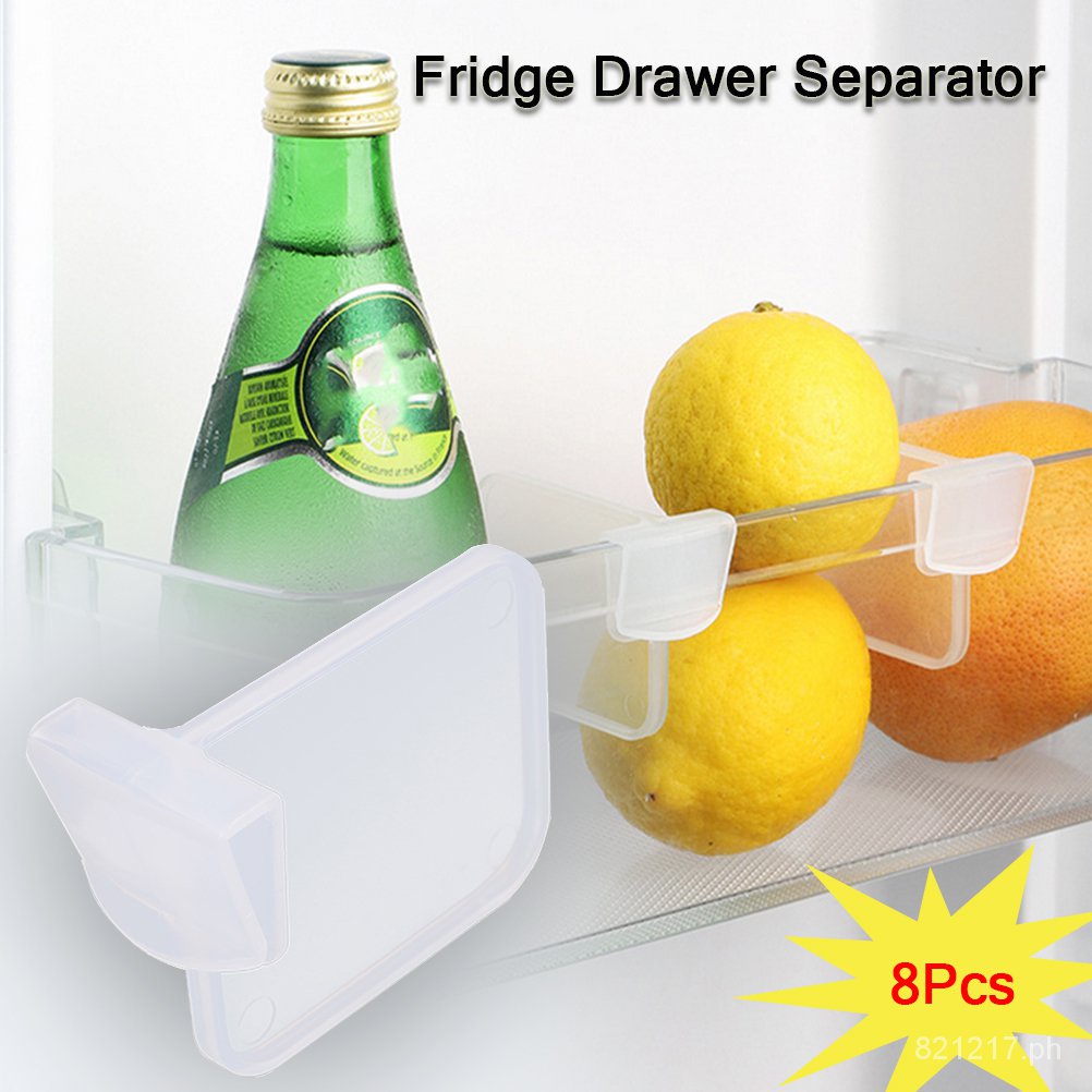 Gerpo 8Pcs Multi-Purpose Fridge Drawer Divider Fridge Bin Organizer ...