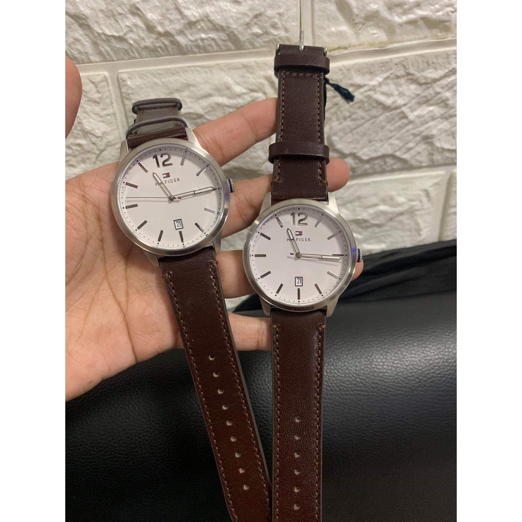 tommy hilfiger watch men's leather