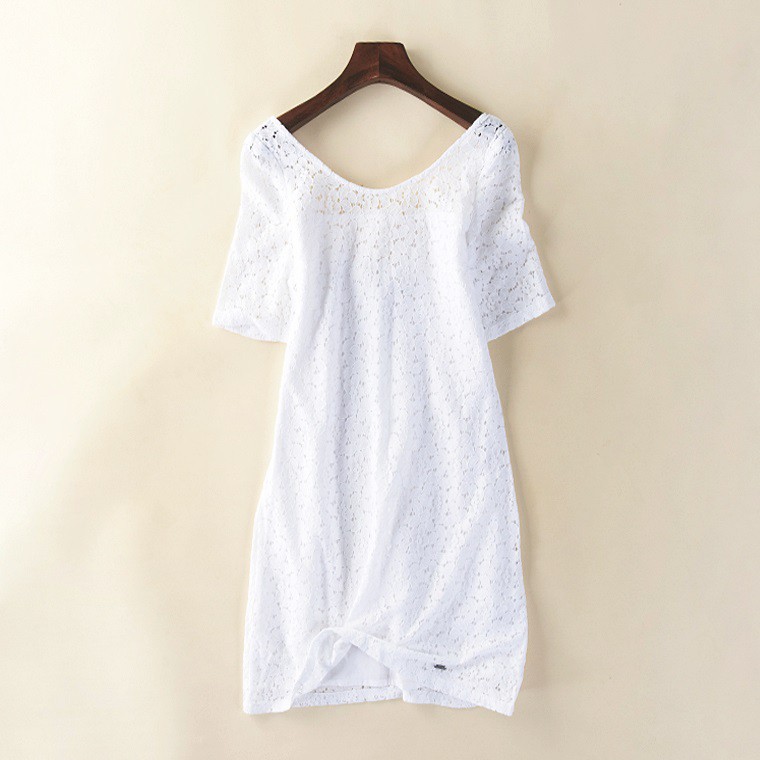 white slim fit dress
