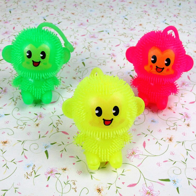 Puffer Monkey Ball Light Up Toy Flashing Lightup Sensory Tactile Toys