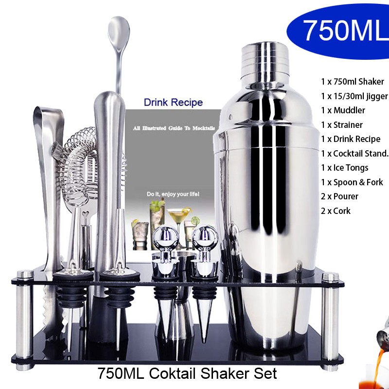 Cocktail Shaker Set Kit shakers Stainless Steel Bar Tool Set Bartending
