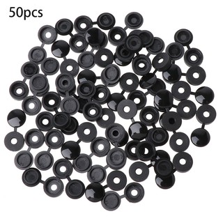 50Pcs Hinged Plastic Screw Cover Fold Caps Button For Furniture Decorative Cover #4