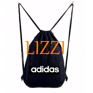 LIIZI  ADIDAS String Bag Back pack Drawstring bag bike bag motorcycle bag with extra pocket zipper
