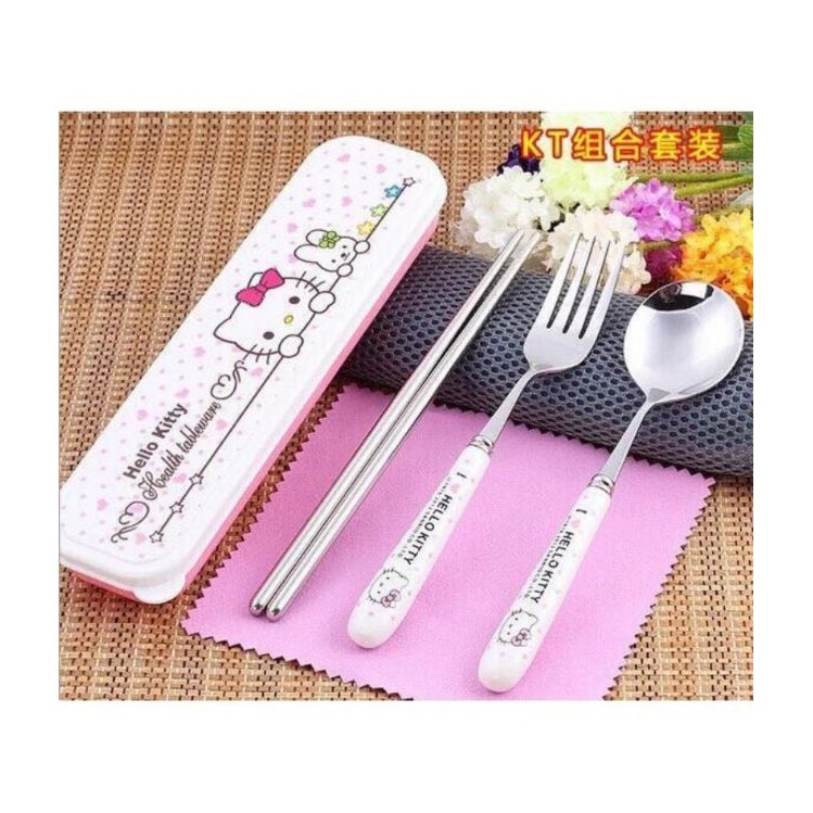 KITTY STAINLESS SPOON & FORK CASE Shopee Philippines