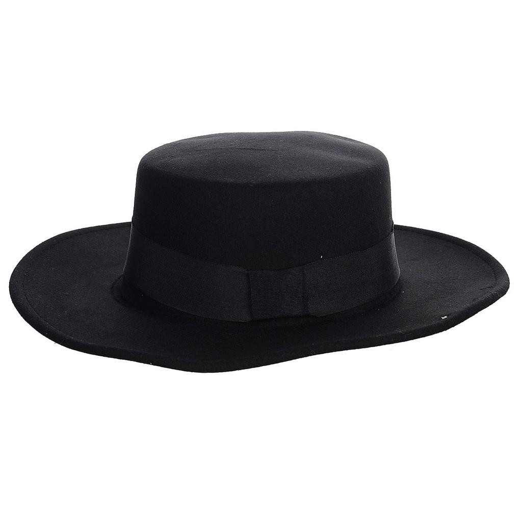 flat felt hat