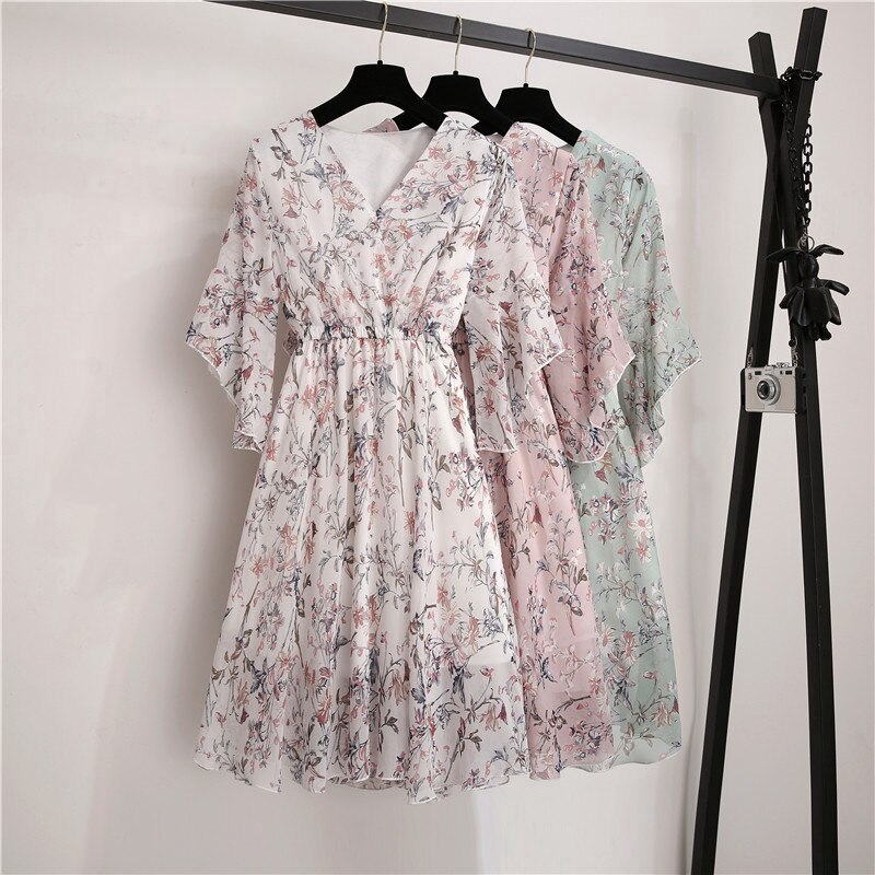 floral chiffon dress