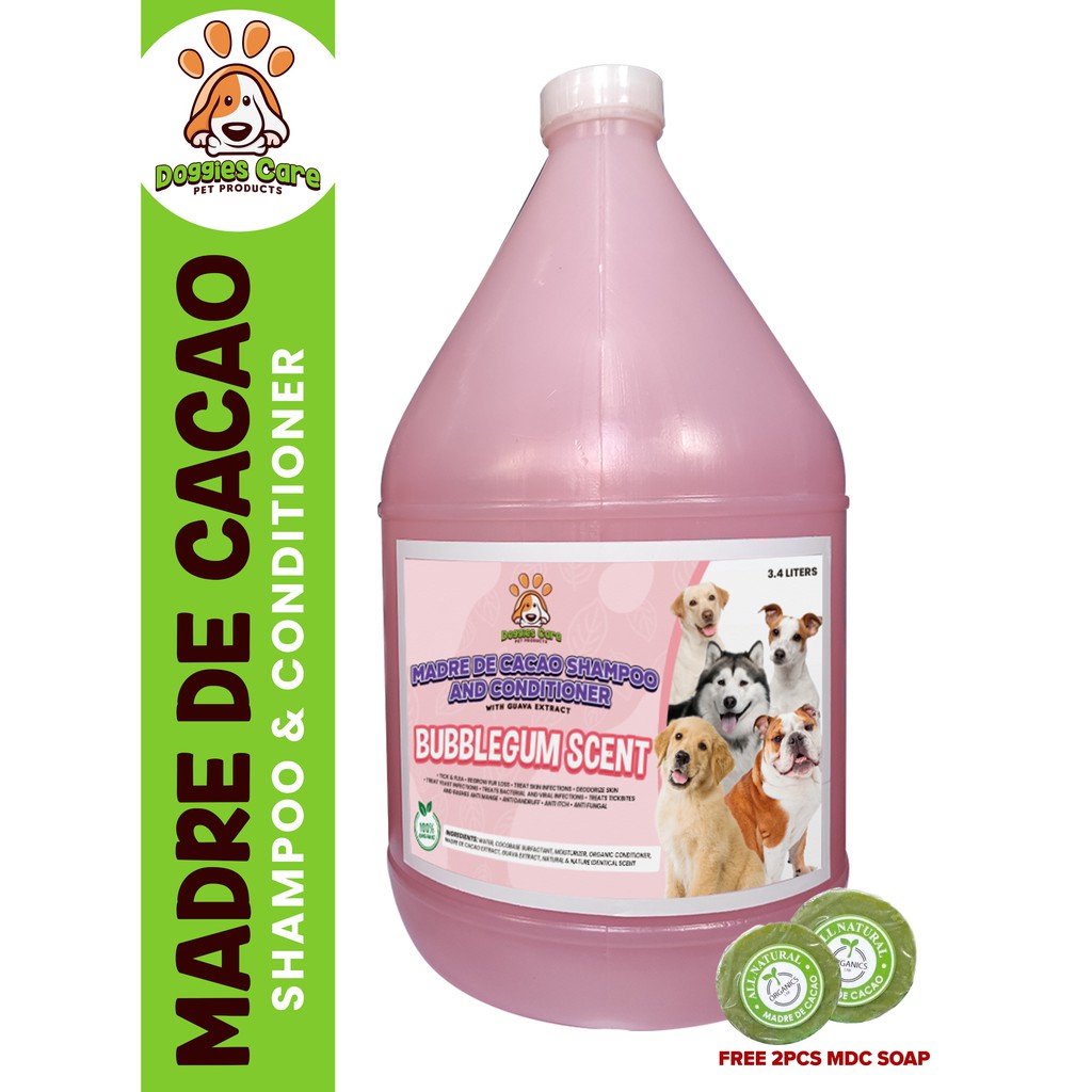 Madre de Cacao Shampoo &  Conditioner with Guava Extracts 1 Gallon Bubble Gum Scent FREE MDC SOAP