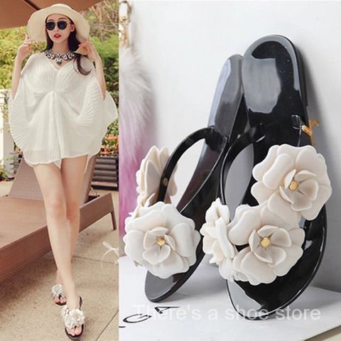 chanel camellia sandals