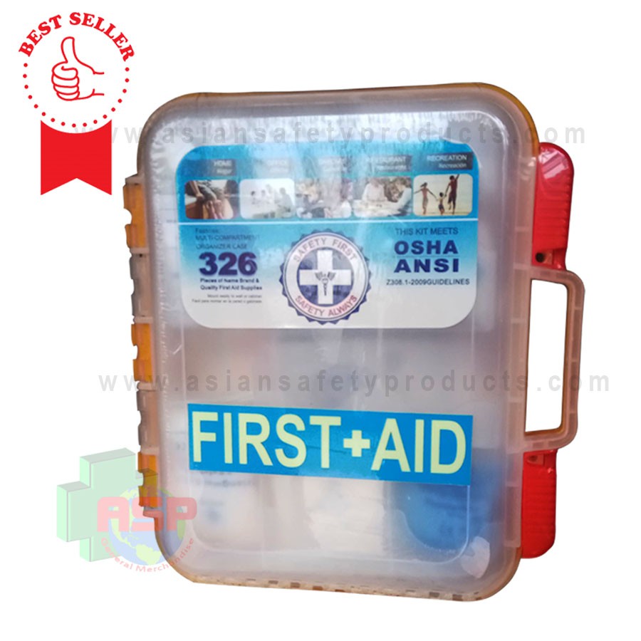 First Aid Kit Hard Case 326 Pieces Exceeds OSHA and ANSI ...