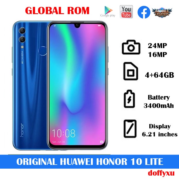draai lijden sjaal Huawei Honor 10 Lite Global ROM 6/128GB Original | Shopee Philippines