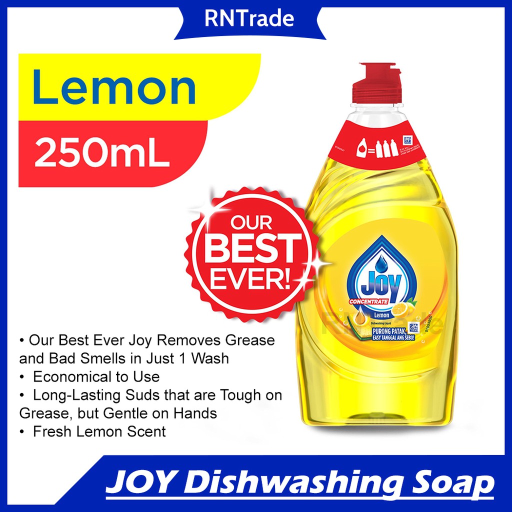 Joy Lemon Dishwashing Liquid Concentrate 250ml Shopee Philippines