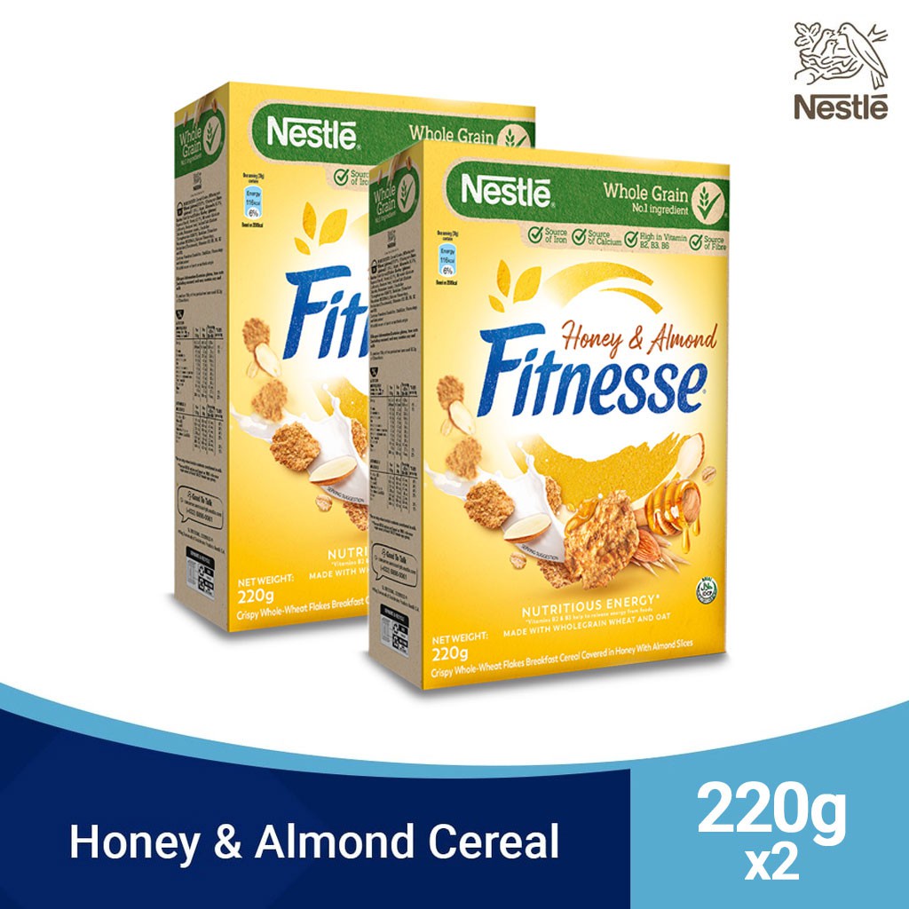 (oat milk)NESTLE Fitnesse Granola Honey and Almond Breakfast Cereal