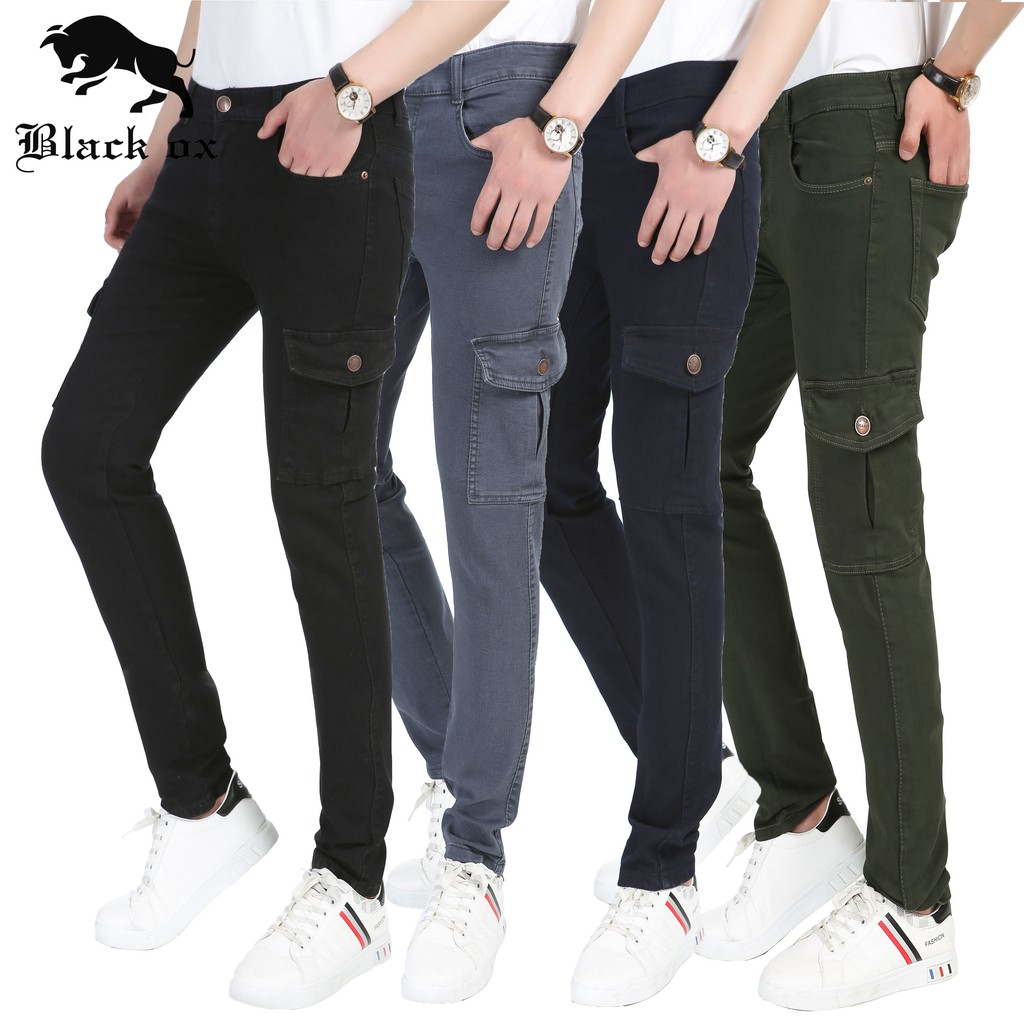 six pocket jeans black