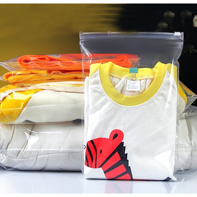 50Pcs Ziplock Plastic  Bag  Clothes Packaging Zipper Plastik 