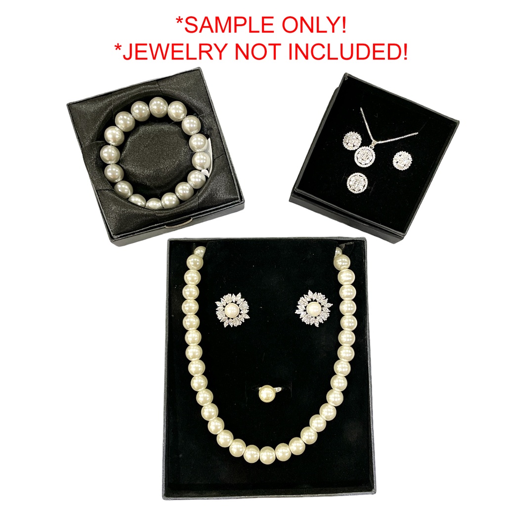 HAIRSTORY Plain Generic Black Jewelry Accessories Box with Black Foam