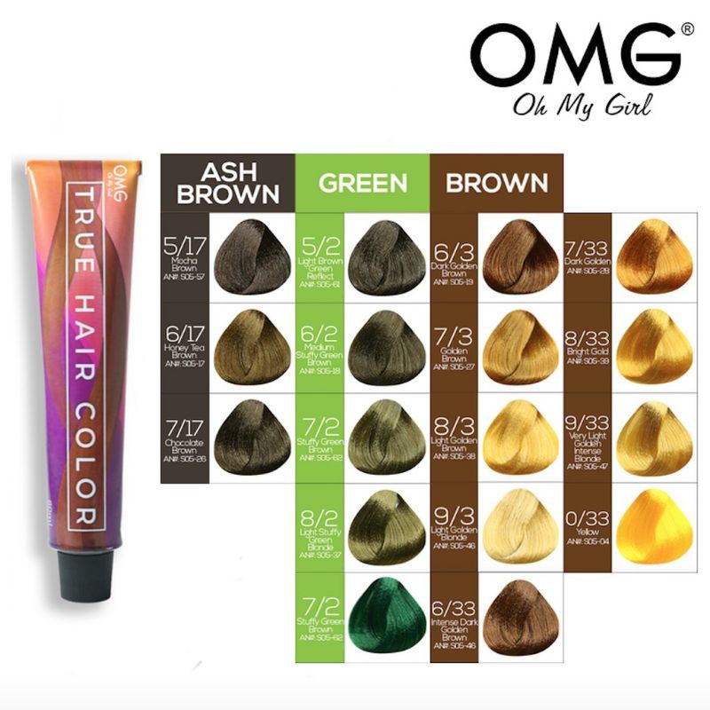 AshBrown Green and Brown Shades OMG True Hair Color | Shopee Philippines