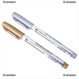 [YOPE3] 2pcs DIY Metal Waterproof Permanent Paint Marker Pens Sharpie Gold and Silver #6
