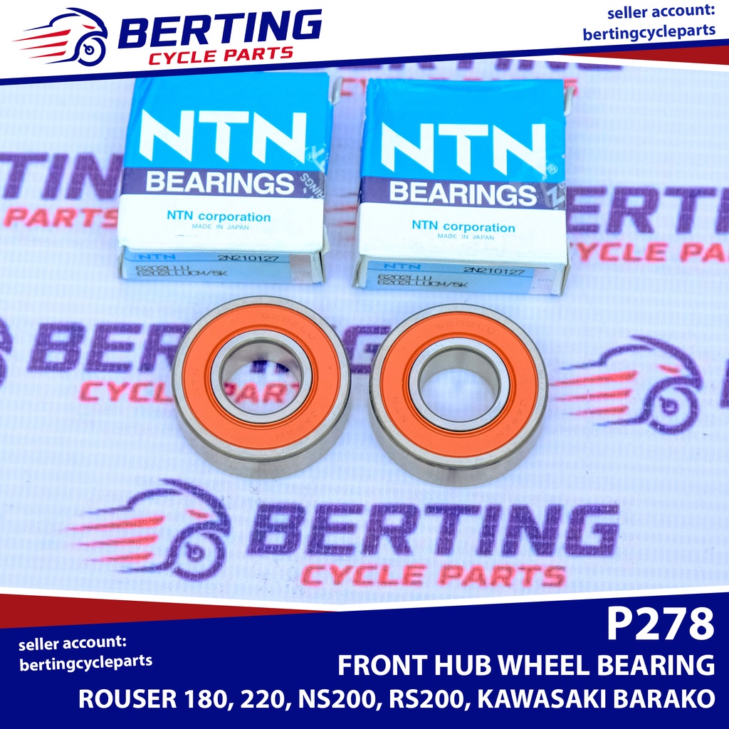 NTN 2PC 6202 FRONT WHEEL HUB BEARING Rouser 180 220 NS200 RS200