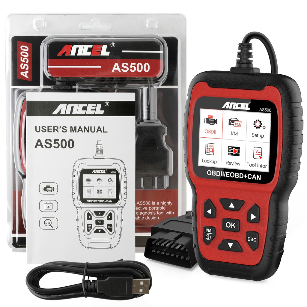 【Ship From Manila】Ancel AS500 Obd2 Scanner Car Scanner Engine Code