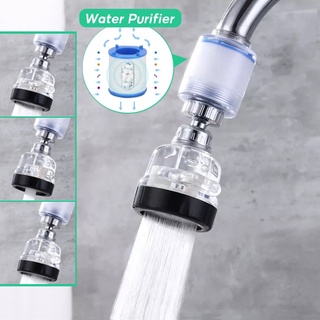360º Rotary Faucet Filter Foldable Thread Nozzle Bathroom Kitchen Water Save 