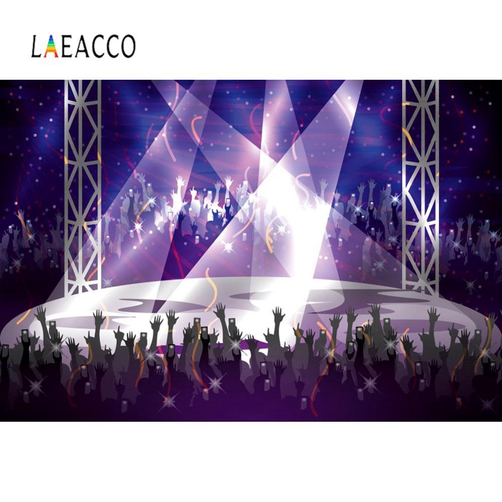 Laeacco Music Backgrounds For Photography Concert Stage Shiny Spotlight  Celebration Portrait Photo B | Shopee Philippines