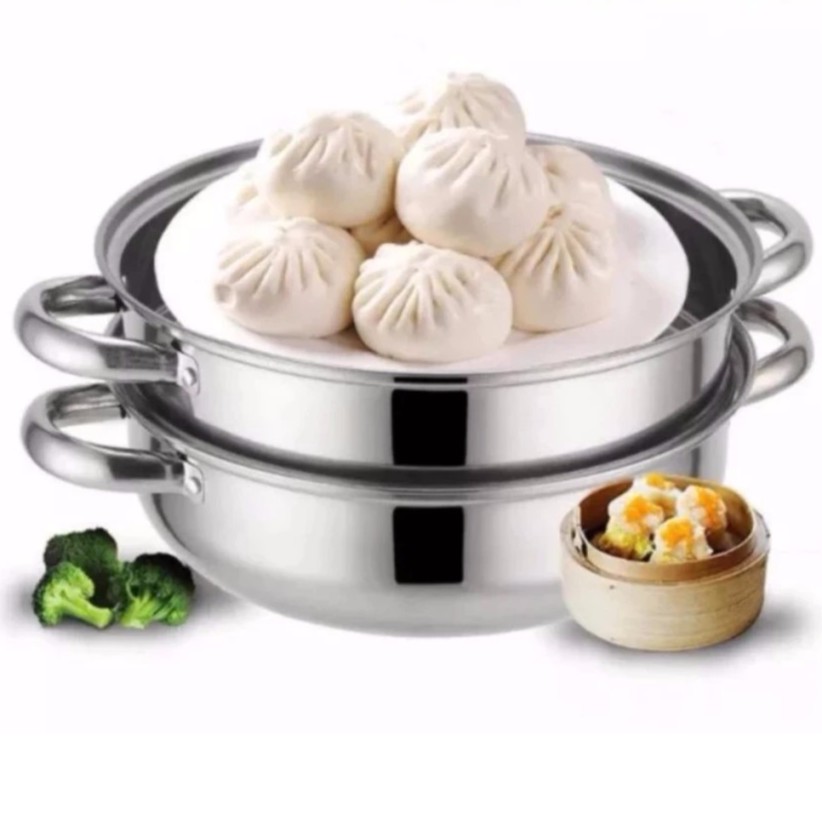 Abbyshi 2layer Siopao/Siomai Steamer Stainless Steel Cooking Pots