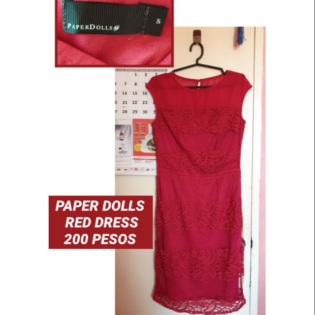 paper dolls red dress