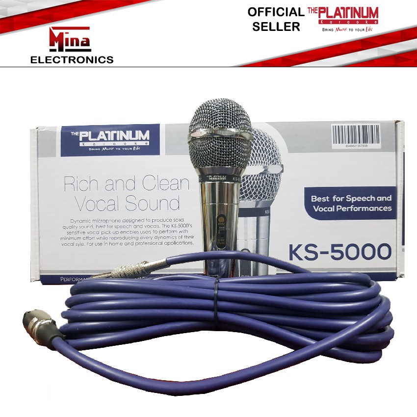 The Platinum KS5000 Professional Wired Microphone Shopee Philippines