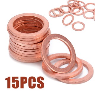 Gasket 10/20PCS Solid Copper Washer Flat Ring Gasket Sump Plug Oil Seal Fittings 10141MM Fastener Hardware Accessories 10x14x1MM Durable in use. Inner Diameter : 6x10x1, Number of Pcs : 20PCS 