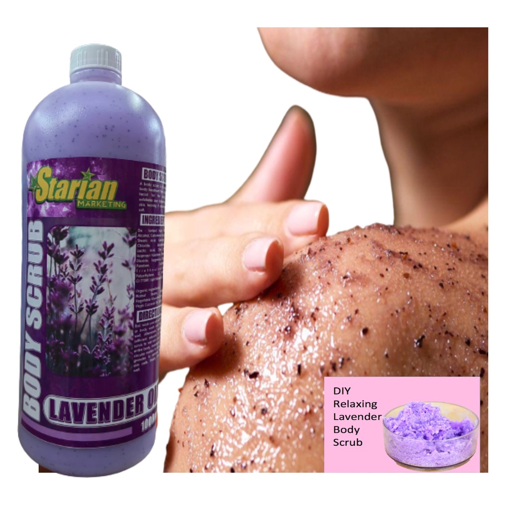 BODY SCRUB LAVENDER OIL 1000 ML ( relaxing body scrub lavender ) Shopee Philippines