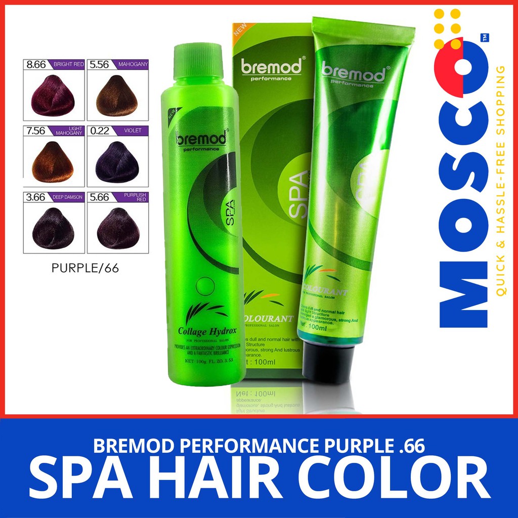 bremod perfomance hair color purple 66 100ml hair dye colourant