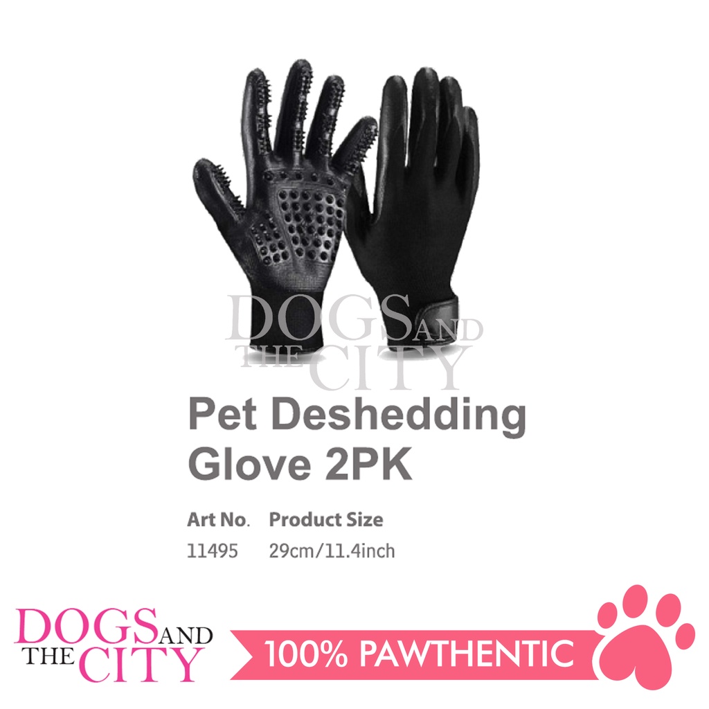 PAWISE 11495 Pet Deshedding Gloves for Cats and Dogs 24cm Shopee